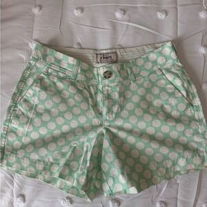 Old Navy Mint Green and White Polka Dot Shorts